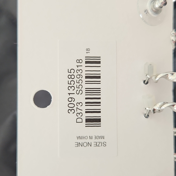 LOFT set of three silver hoop earrings - Picture 5 of 5